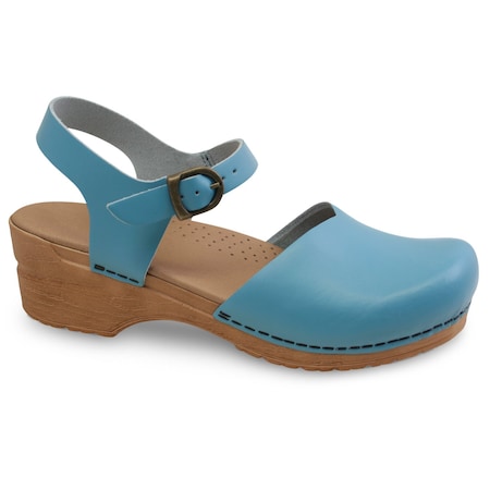 SANSI Women's Closed Toe Sandal In Teal, Size 5.5-6, PR